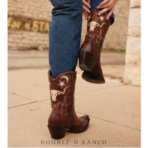 Longhorn Pee Wee Cowboy Boots - Double D Ranch by Old Gringo